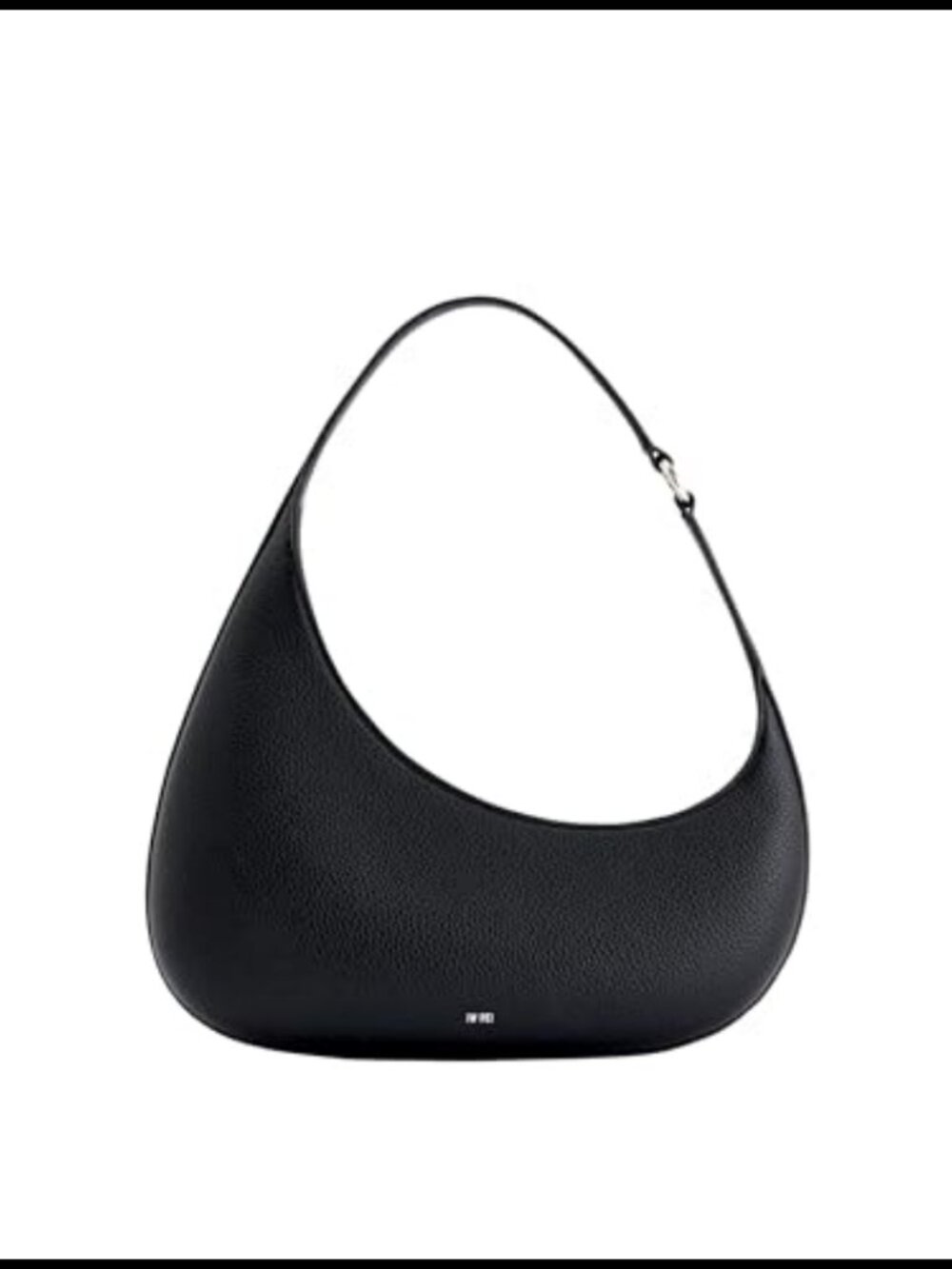 Vegan Leather Shoulder Bag with Slit Pocket & 8.86" Strap